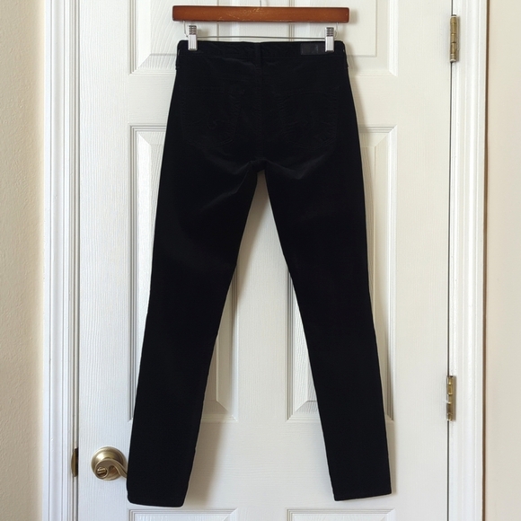 AG Adriano Goldschmied The Legging Velvet Super Skinny Ankle Pants Black 25 - Picture 4 of 15